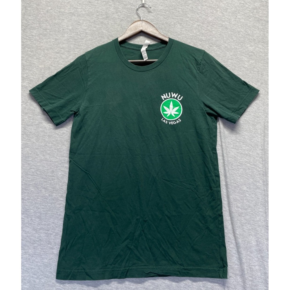 Bella + Canvas T Shirt Mens Medium Green Cotton World's Largest Dispensary Logo